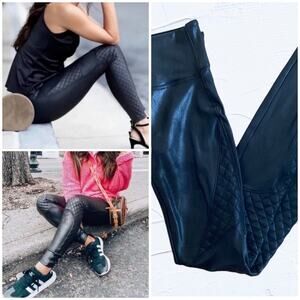 SPANX quilted black moto leggings